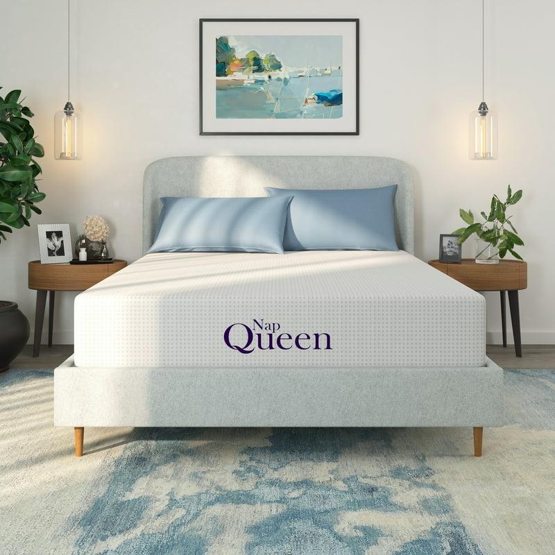 NapQueen Margaret 10" Twin Mattress Charcoal Infused Memory Foam Mattress in a Box Adult