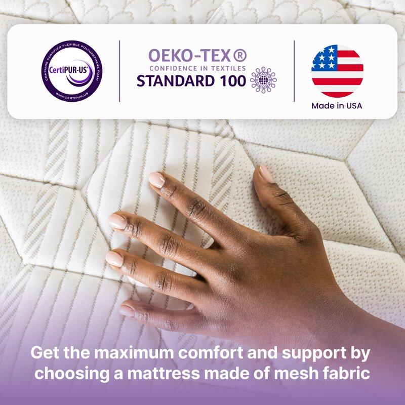 NapQueen Victoria 10" Queen Gel Infused Memory Foam And Pocket Spring Hybrid Mattress In A Box Adult