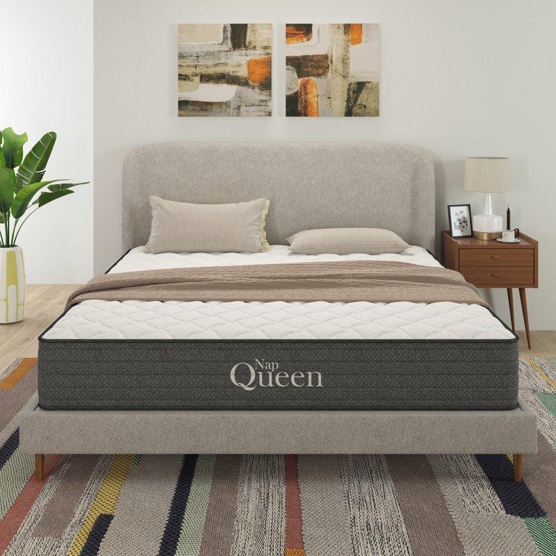 NapQueen Victoria 10" Queen Gel Infused Memory Foam and Pocket Spring Hybrid Mattress in a Box Adult