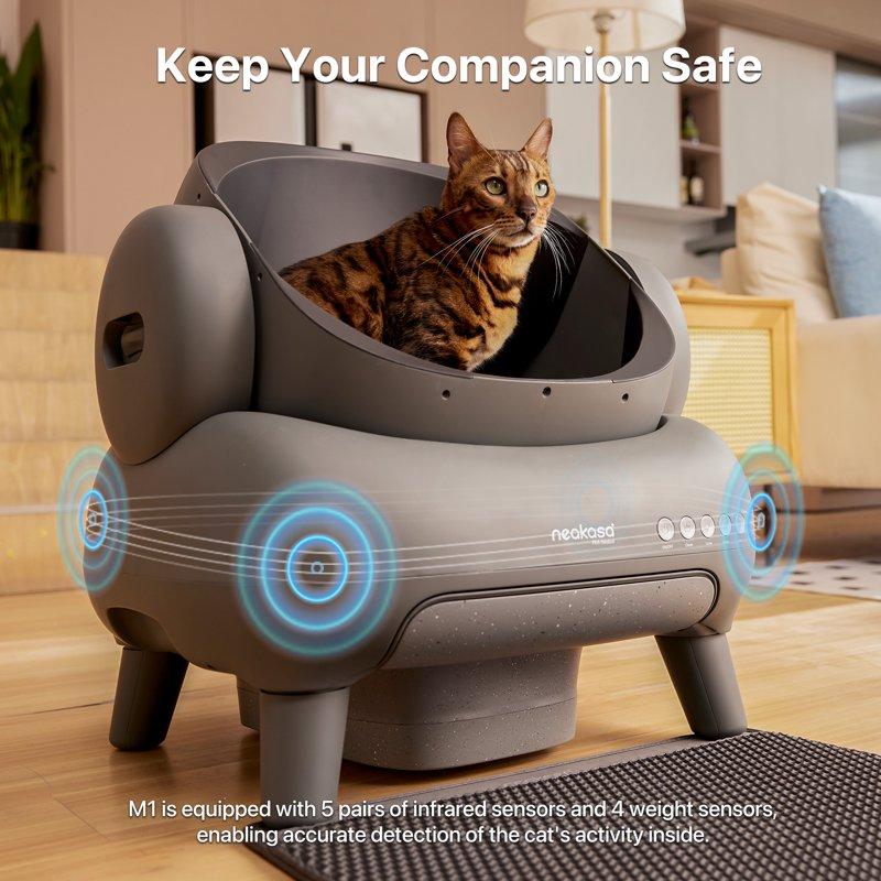 Neakasa M1 Self-Cleaning Automatic Cat Litter Box With Sensor 7.17L Odor-Free Waste Disposal Includes Trash Bags