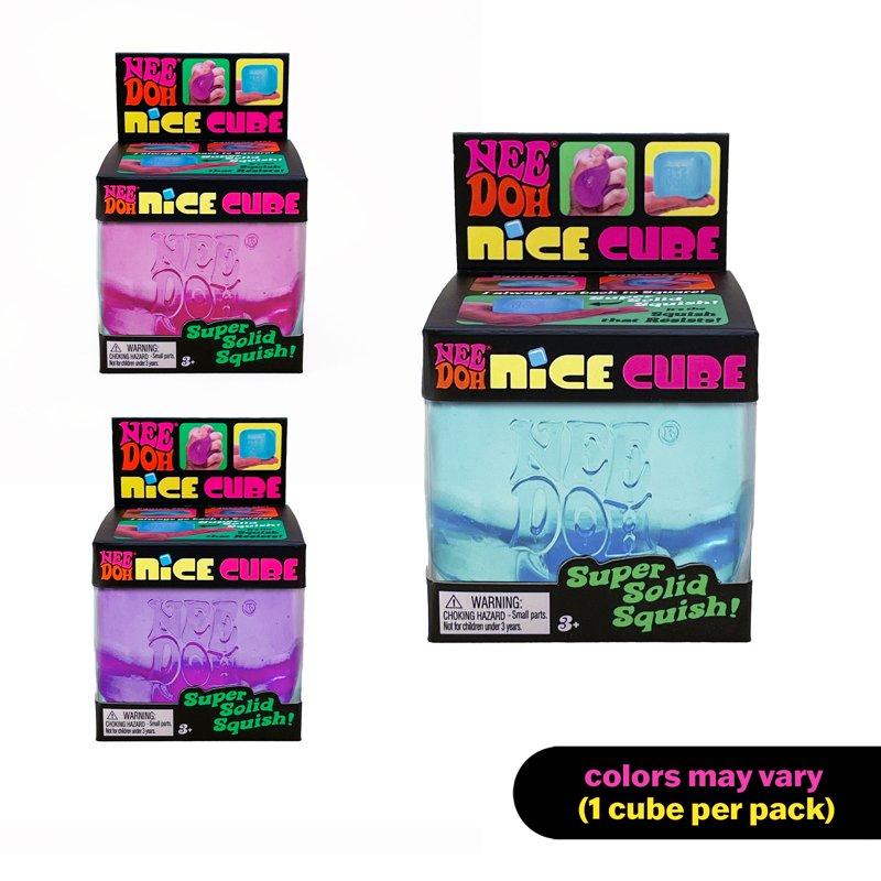 NeeDoh Nice Cube Satisfying Square Shaped Sensory Toy Colors May Vary Children Ages 3+
