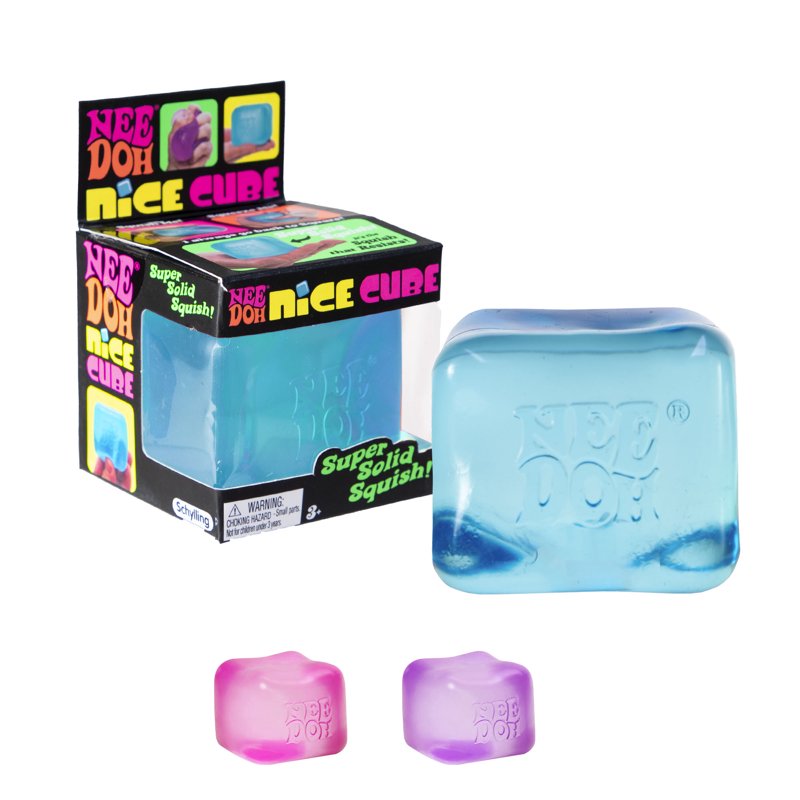 NeeDoh Nice Cube Satisfying Square Shaped Sensory Toy Colors May Vary Children Ages 3+