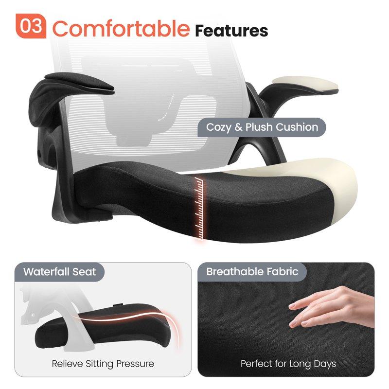 Neo Chair High Back Ergonomic Desk Chair Office Chair Breathable Mesh Desk Chair With Adjustable Lumbar Support And Headrest Black