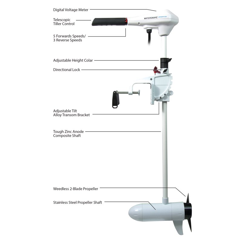 New Watersnake Venom 34/30 Saltwater Transom Mount Trolling Motor