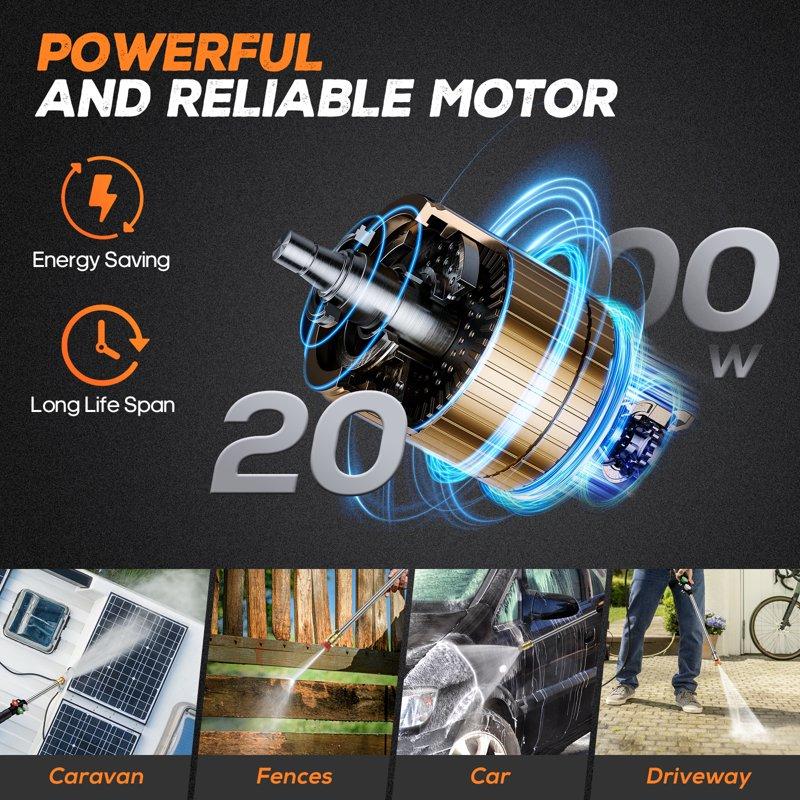 NEXPOW Electric Pressure Washer 4000PSI Max 2.6 GPM Power Washer With 30 Ft Hose 4 Different Pressure Tips Foam Cannon Perfect For Cars Patios