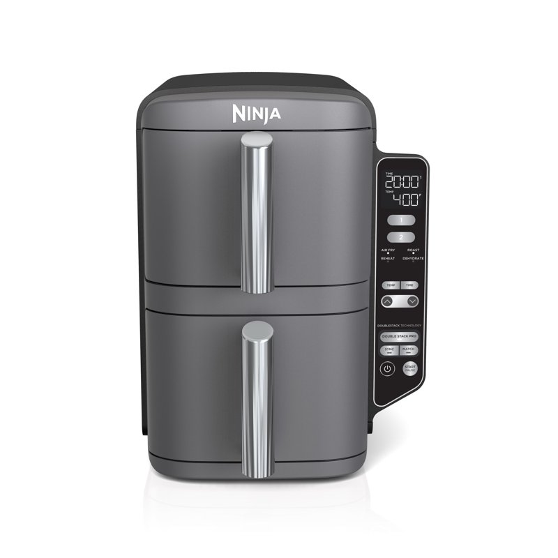 Ninja DoubleStack XL 2-Basket Air Fryer DoubleStack Technology Cooks 4 Foods at Once Space Saving Design 10 QT 4-in-1 Smart Finish & Match Cook SL400 Ninja DoubleStack XL 2-Basket Air Fryer DoubleStack Technology Cooks 4 Foods at Once Space Saving Design 10 QT 4-in-1 Smart Finish & Match Cook SL400