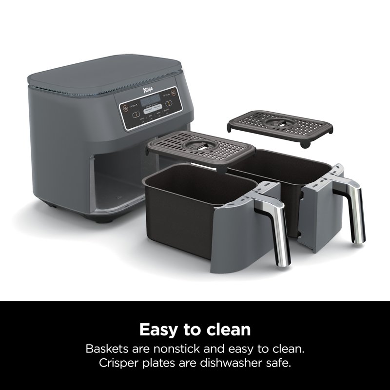 Ninja Foodi 4 In 1 8 Qt. 2 Basket Air Fryer With DualZone Technology Air Fry Roast & More