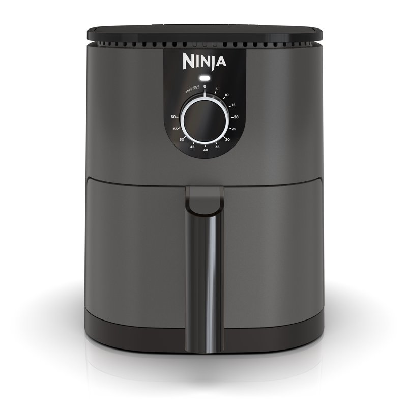 Ninja Mini Air Fryer 2-Qt Capacity Compact And Nonstick Featuring Quick Set Timer AF080 Grey