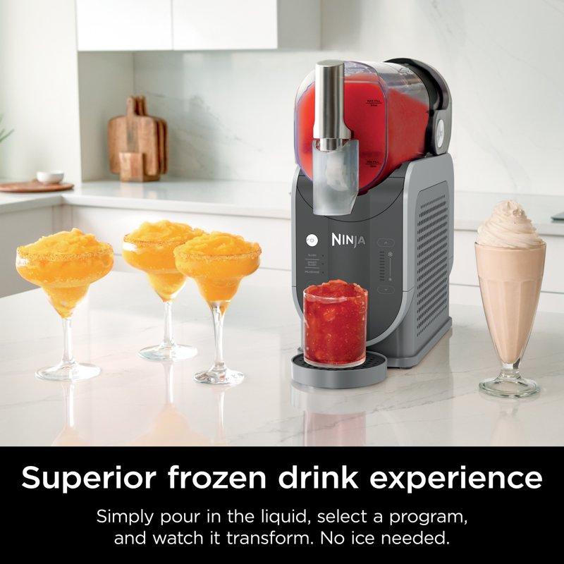 Ninja SLUSHi With RapidChill Technology 72 Oz. Frozen Drink & Slushie Machine 3 Presets Margaritas Frappes Dishwasher Safe Gray FS300