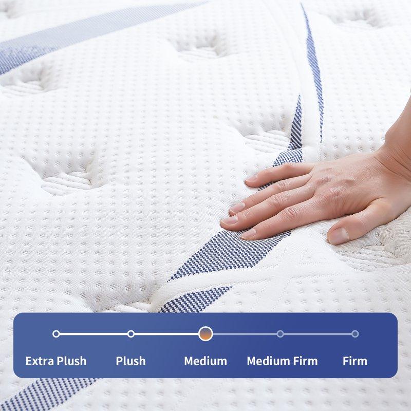 NISIEN Queen Mattress 12 Inch Hybrid Memory Foam Mattress In A Box Pressure Relief CertiPUR-US