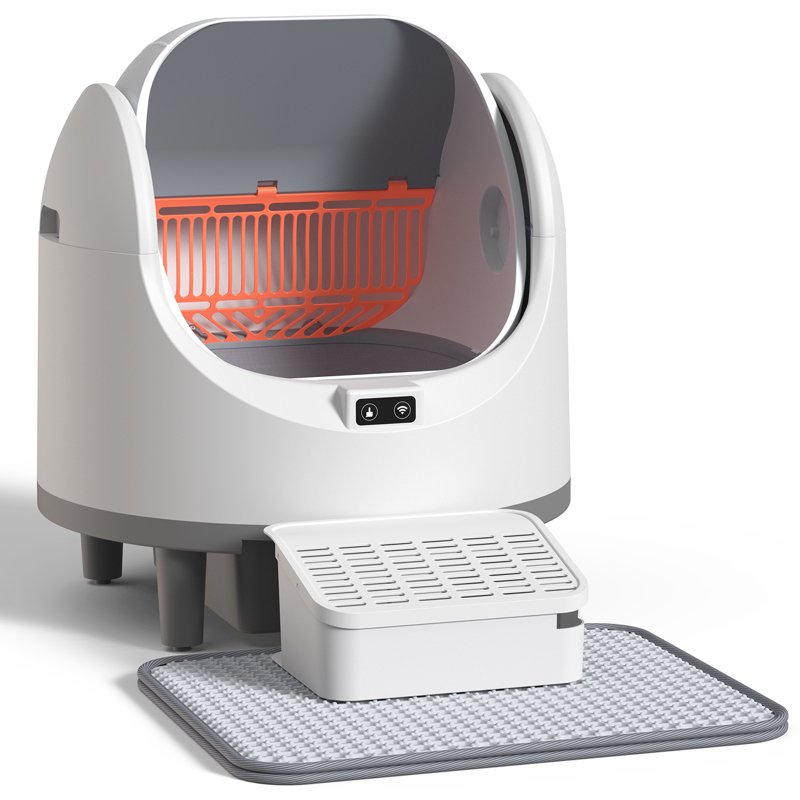 Novinter Self Cleaning Automatic Cat Litter Box 8+68L Large Open Top Design APP Control 8 Integrated Safety Protection - Targeted Deodorizing Aromatherapy