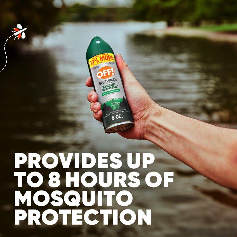 OFF Deep Woods Sportmen Insect & Mosquito Repellent Aerosol Bug Spray With Protection From Mosquitoes And Ticks 8 Oz