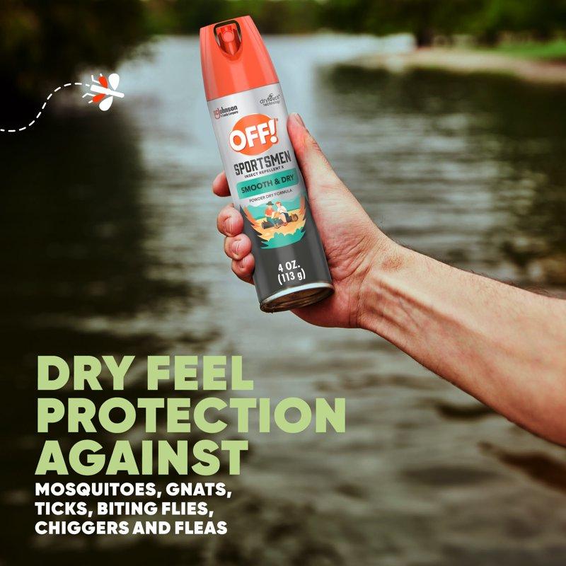 OFF Family Care Sportsmen Insect & Mosquito Repellent Aerosol Bug Spray With Protection From Mosquitoes And Ticks 4 Oz