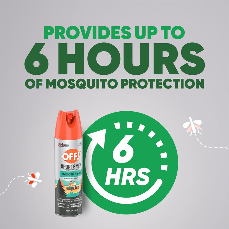 OFF Family Care Sportsmen Insect & Mosquito Repellent Aerosol Bug Spray With Protection From Mosquitoes And Ticks 4 Oz