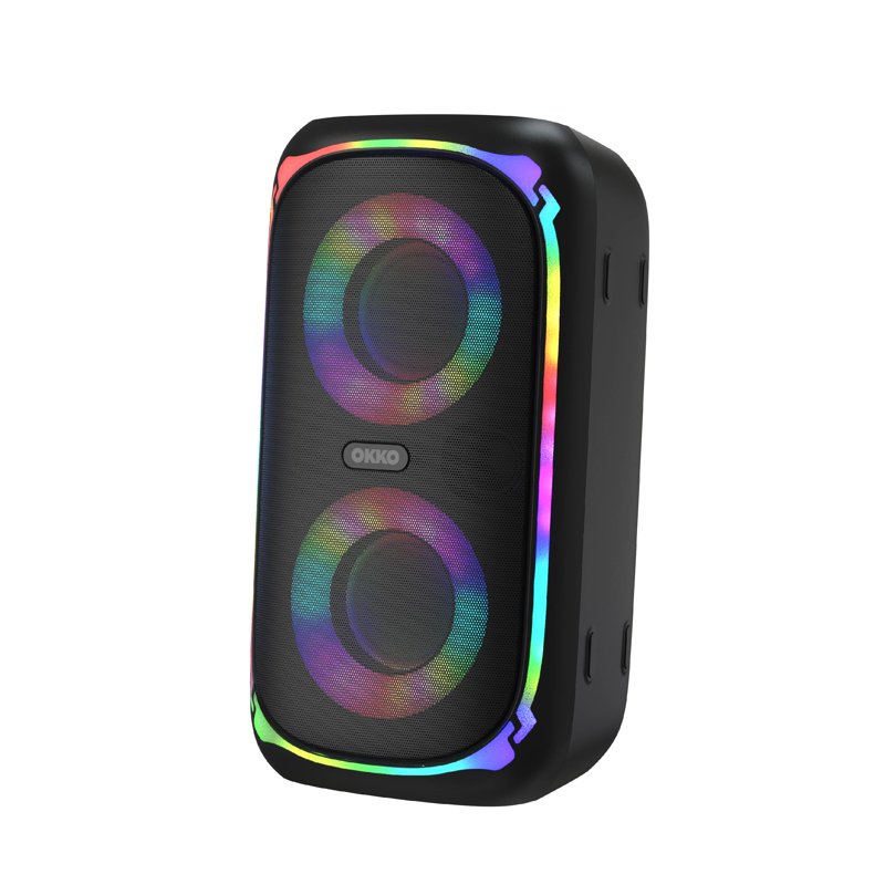OKKO Sonic Bass V4 Portable Bluetooth Speaker – Wireless Party Speaker with Deep Bass Karaoke Speaker with Microphone Port LED Lights Outdoor Portable Rechargeable Speaker OKKO Sonic Bass V4 Portable Bluetooth Speaker – Wireless Party Speaker with Deep Bass Karaoke Speaker with Microphone Port LED Lights Outdoor Portable Rechargeable Speaker