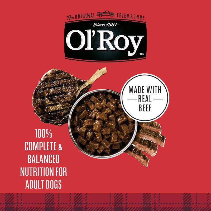 Ol' Roy Ribeye Flavor Cuts In Gravy Wet Dog Food 13.2 Oz Can