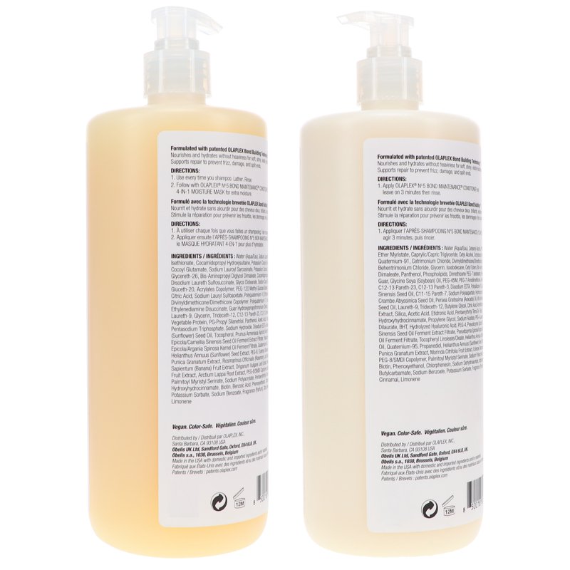 Olaplex Bond Maintenance No. 4 Shampoo And No. 5 Conditioner 33.8 Oz COMBO