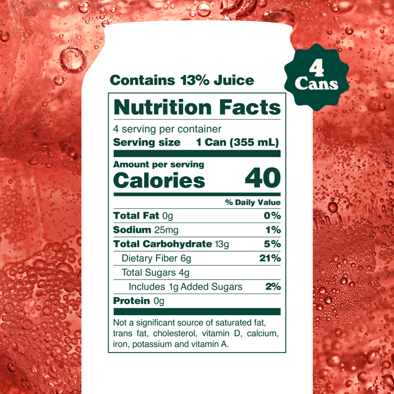 OLIPOP Prebiotic Soda Strawberry Vanilla 12 Fl Oz 4 Pack Pantry Packs