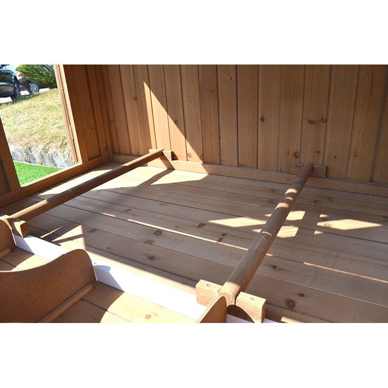 Omitree Wooden Chicken Coop Hen House With 4 Nesting Boxes Fits 4-8 Chickens