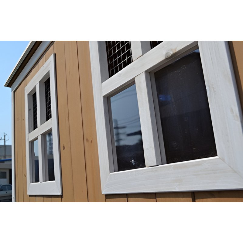 Omitree Wooden Chicken Coop Hen House With 4 Nesting Boxes Fits 4-8 Chickens