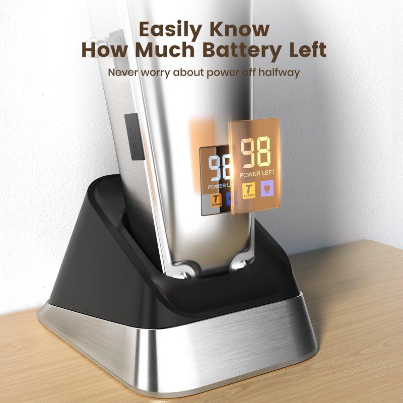 Oneisall Professional Dog Grooming Clippers Kit 2 Speed Heavy Duty Cordless Hair Shears Trimmers For Thick Heavy Coats With Metal Blade For Dogs Cats Animals All Metal Design Pet Clippers Electric