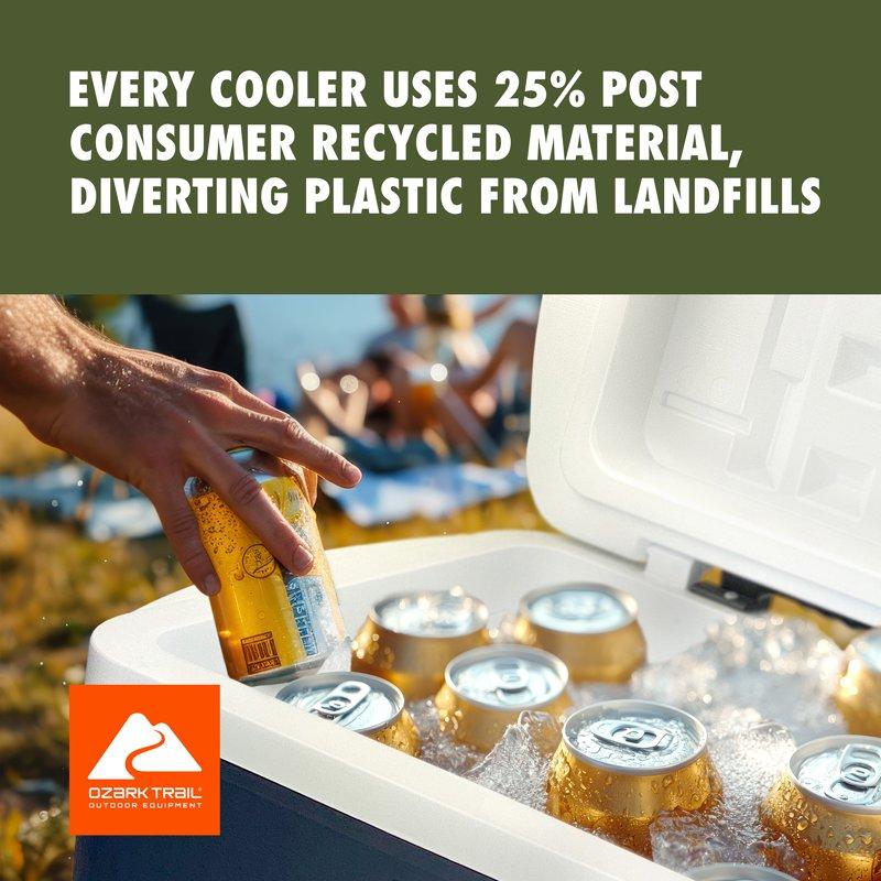 Ozark Trail 30 Quart Capacity Hard Side Wheeled Cooler 42-Can Blue