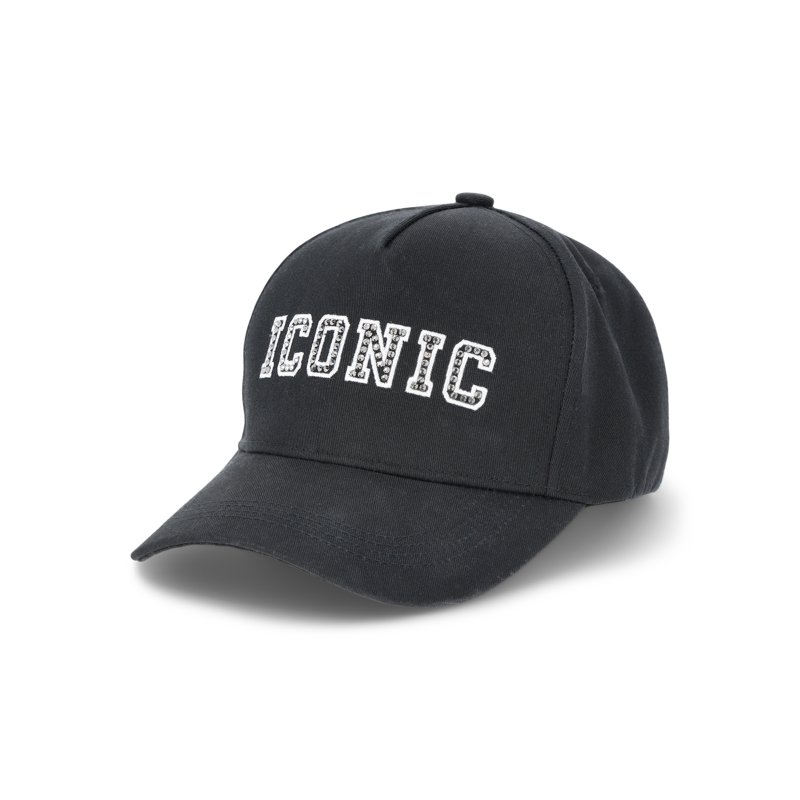 Paris Hilton Women's Iconic Varsity Baseball Cap Black