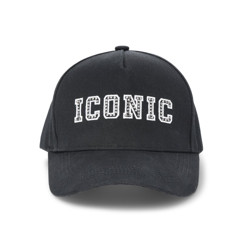 Paris Hilton Women's Iconic Varsity Baseball Cap Black