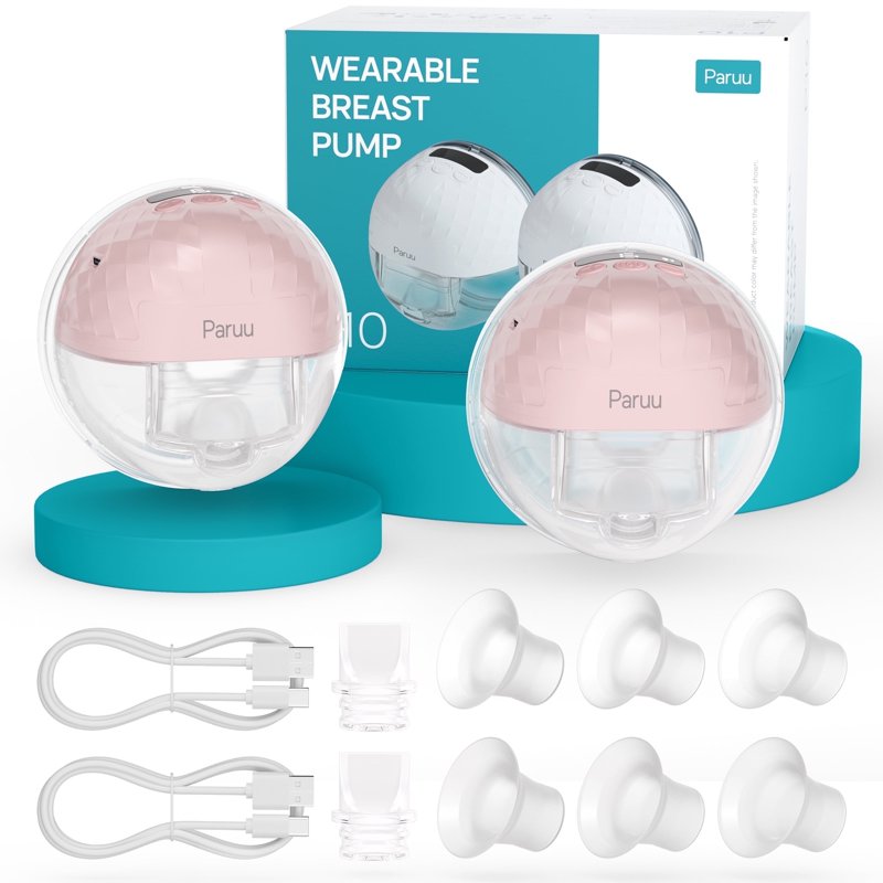 Paruu Wearable Breast Pump Hands-Free Portable Breast Pump Electric Breast Pump with 4 Modes & 9 Levels 2 Pack