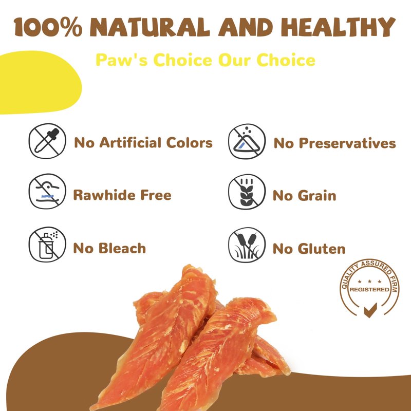 PAWUP Chicken Jerky Dog Treats 1% Taurine Added Grain Free 10.6oz Rawhide Free Treats For Small Medium Large Dogs