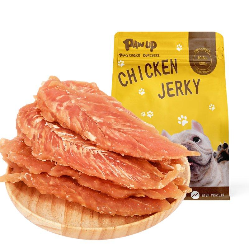 PAWUP Chicken Jerky Dog Treats 1% Taurine Added Grain Free 10.6oz Rawhide Free Treats for Small Medium Large Dogs