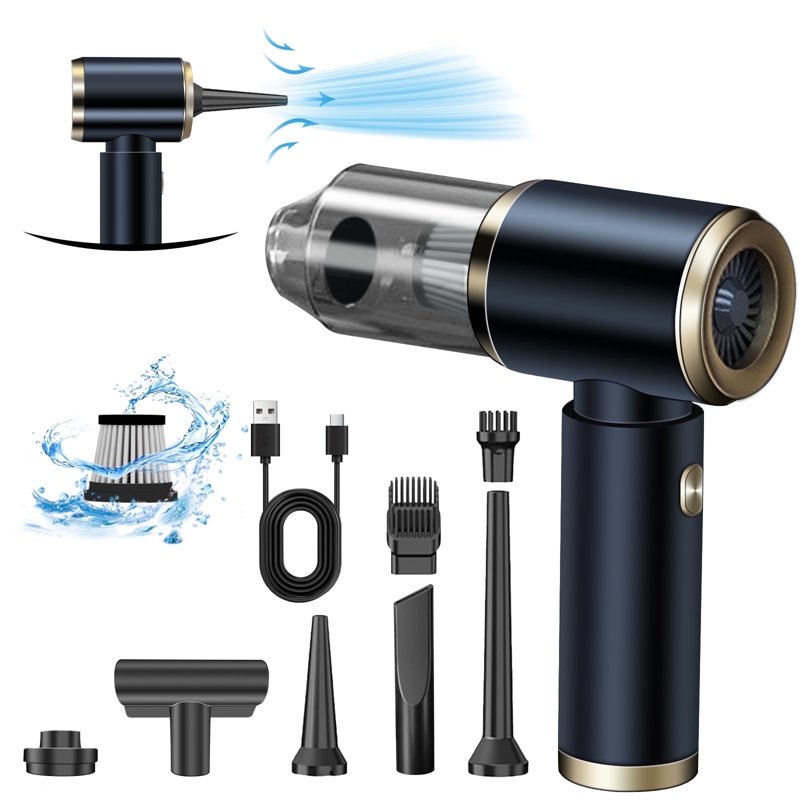 Pentantan Car Vacuum Cleaner 12000PA Powerful Sutions Cordless Handheld Vacuum 2 Speeds Lightweight Mini Vacuum Blow & Suction for Car Keyboard Home Black