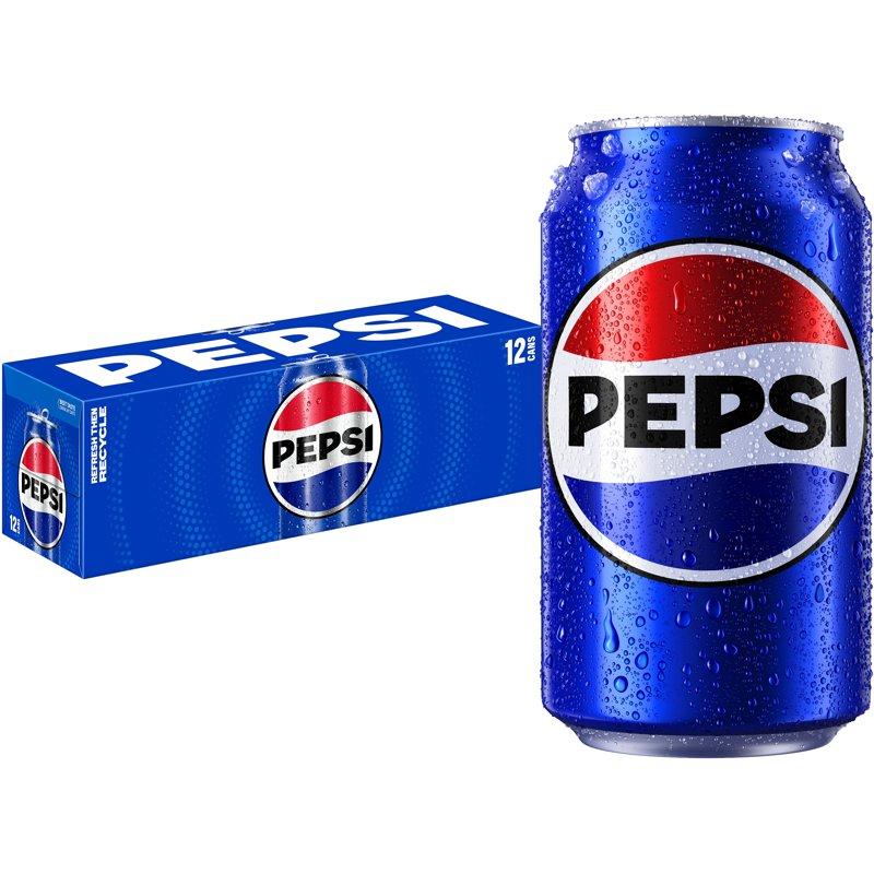 Pepsi Cola Soda Pop 12 fl oz 12 Pack Cans Pepsi Cola Soda Pop 12 fl oz 12 Pack Cans