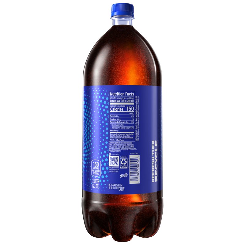 Pepsi Cola Soda Pop 2 Liter Bottle