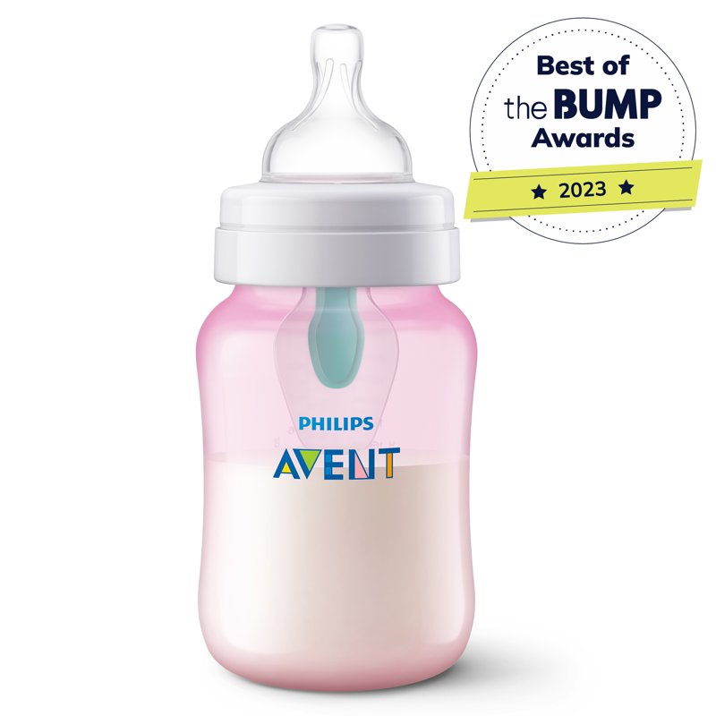 Philips Avent Anti-colic Bottle With AirFree Vent 9oz 3pk Pink SCY703/13