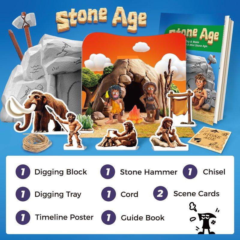 Piano Potato Stone Age Fossil Dig Kit For Kids Ages 6+ STEM Archaeology Excavation Kit With Mining Tools Educational Toy For Birthday & Holiday Gift Explore Ancient History & Crafts