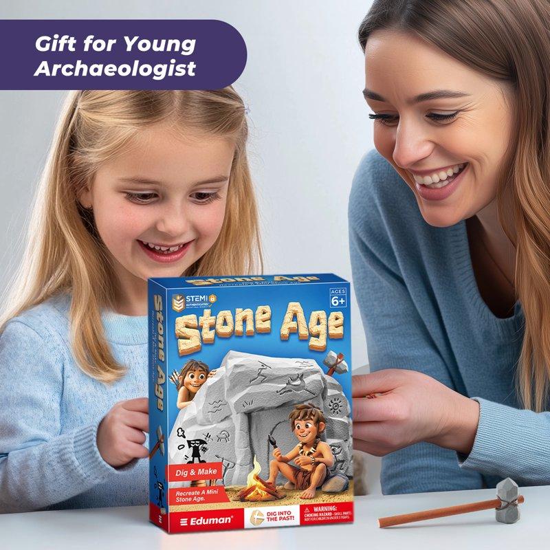Piano Potato Stone Age Fossil Dig Kit For Kids Ages 6+ STEM Archaeology Excavation Kit With Mining Tools Educational Toy For Birthday & Holiday Gift Explore Ancient History & Crafts