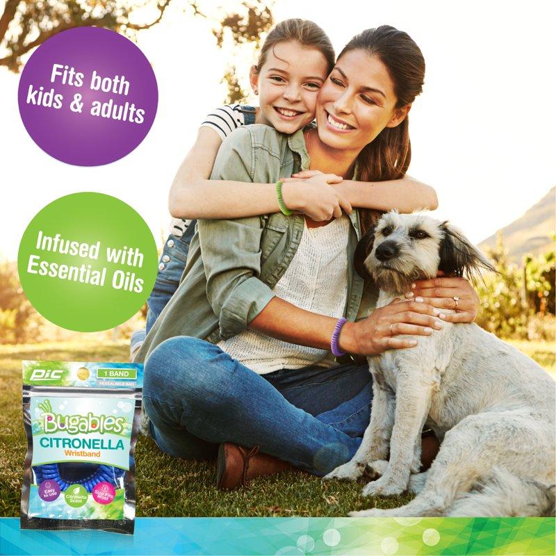 Pic Bugables Citronella Coils Reusable Wristband One Size Fits All 1 Pack Mosquito/Gnats