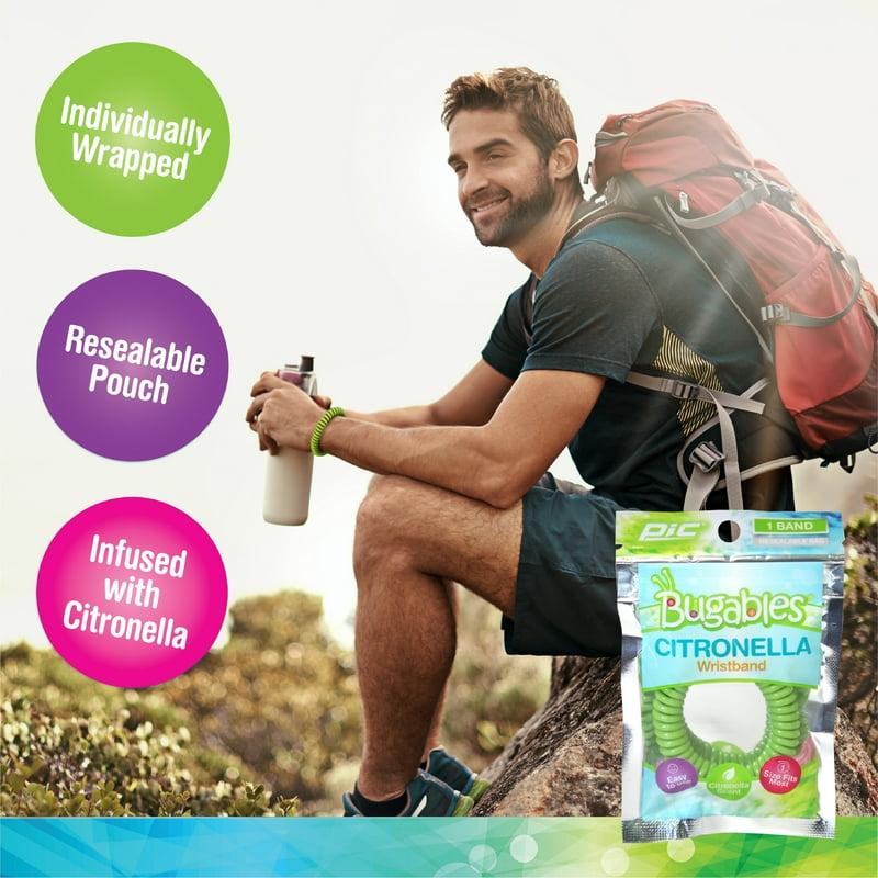 Pic Bugables Citronella Coils Reusable Wristband One Size Fits All 1 Pack Mosquito/Gnats