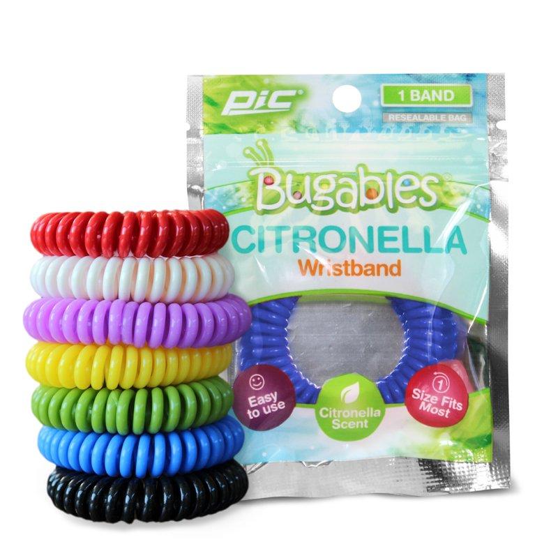 Pic Bugables Citronella Coils Reusable Wristband One Size Fits All 1 Pack Mosquito/Gnats