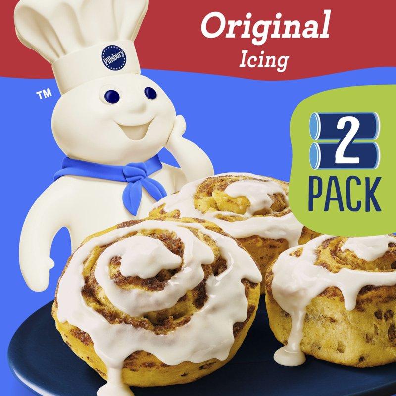 Pillsbury Cinnamon Rolls With Original Icing 16 Count 2 Pack 24.8 Oz
