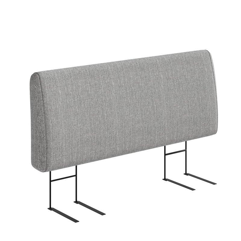 Pinmoco Upholstered Foam Headboard For Queen Bed Height Adjustable And Ergonomic Head Board Fabric Gray