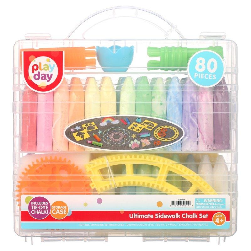 Play Day Ultimate Sidewalk Chalk Set 80 Pieces