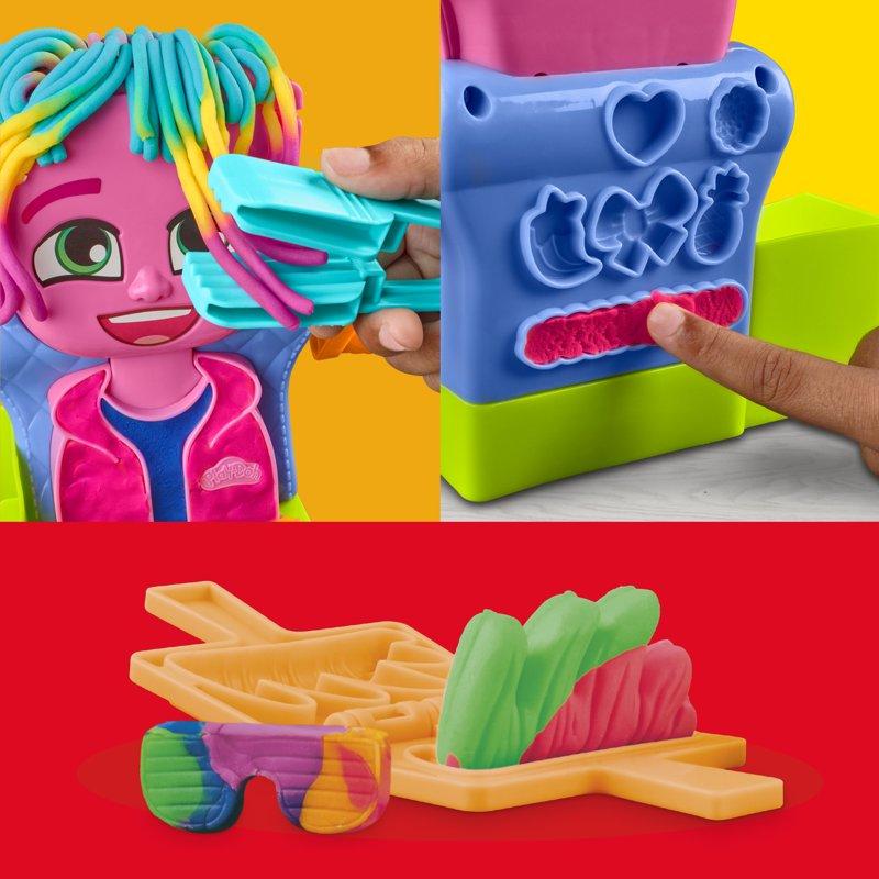 Play-Doh Hair Stylin' Salon Playset With 6 Cans Pretend Play Toys For Girls And Boys Ages 3 And Up
