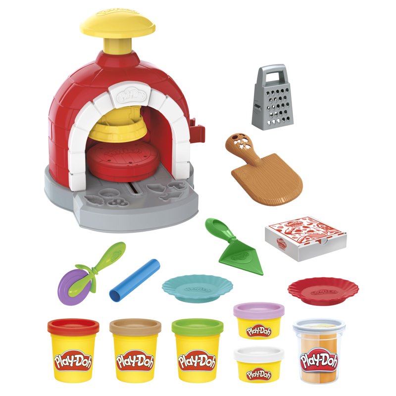 Play-Doh Kitchen Creations Pizza Oven Playset Play Food Toy For Kids Ages 3+ 6 Cans 8 Accessories