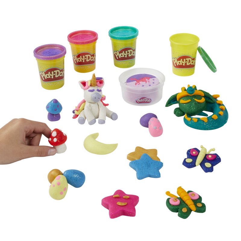 Play-Doh Magical Sparkle Pack For Kids 15 Cans Of Sparkle Super Shimmer And Metallic Non Candy Halloween Treats