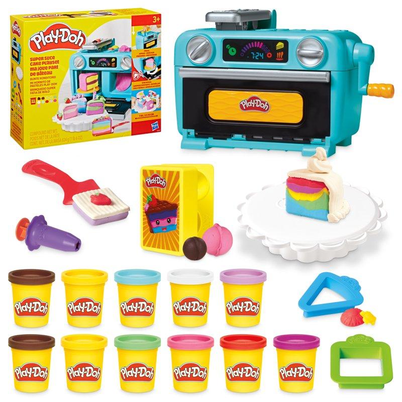 Play-Doh Super Slice Cake Play Kitchen Set Arts & Crafts Toys for Kids 3+