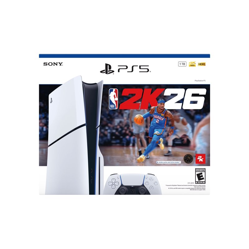 PlayStation 5 Disc Console Slim With NBA 2K26