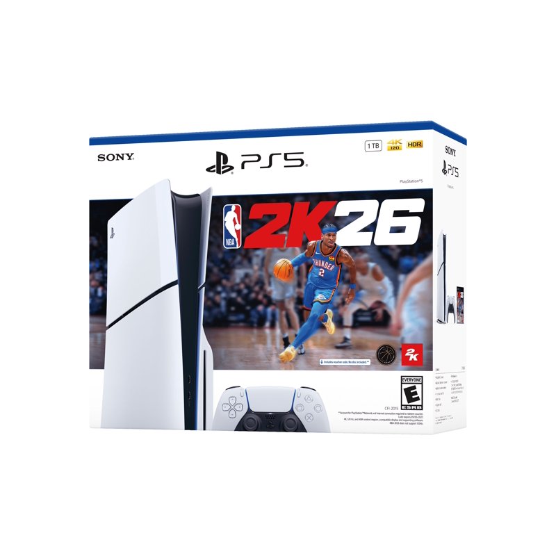 PlayStation 5 Disc Console Slim With NBA 2K26