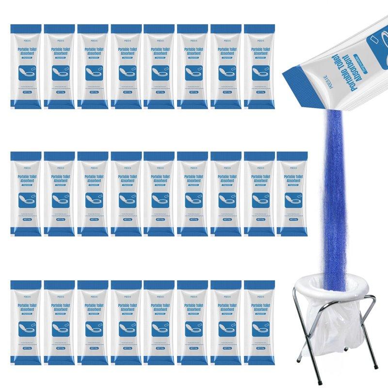 Poesie Portable Toilet Absorbent Urine Powder Liquid Waste Gel For Outdoor 25 Packs
